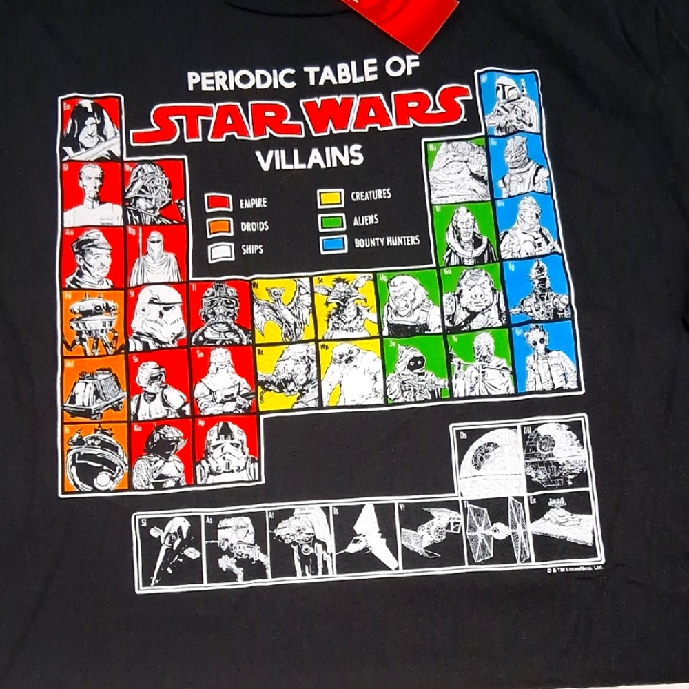 Star Wars Black and Red Villains Tee Short Sleeve